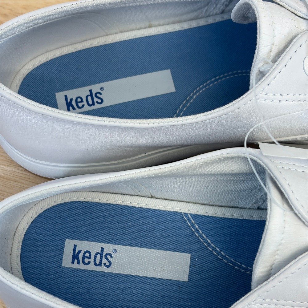 Keds Preppy Slip On Leather Sneakers Women Size 10 Minimalist Tennis Clean Girl - Picture 9 of 9